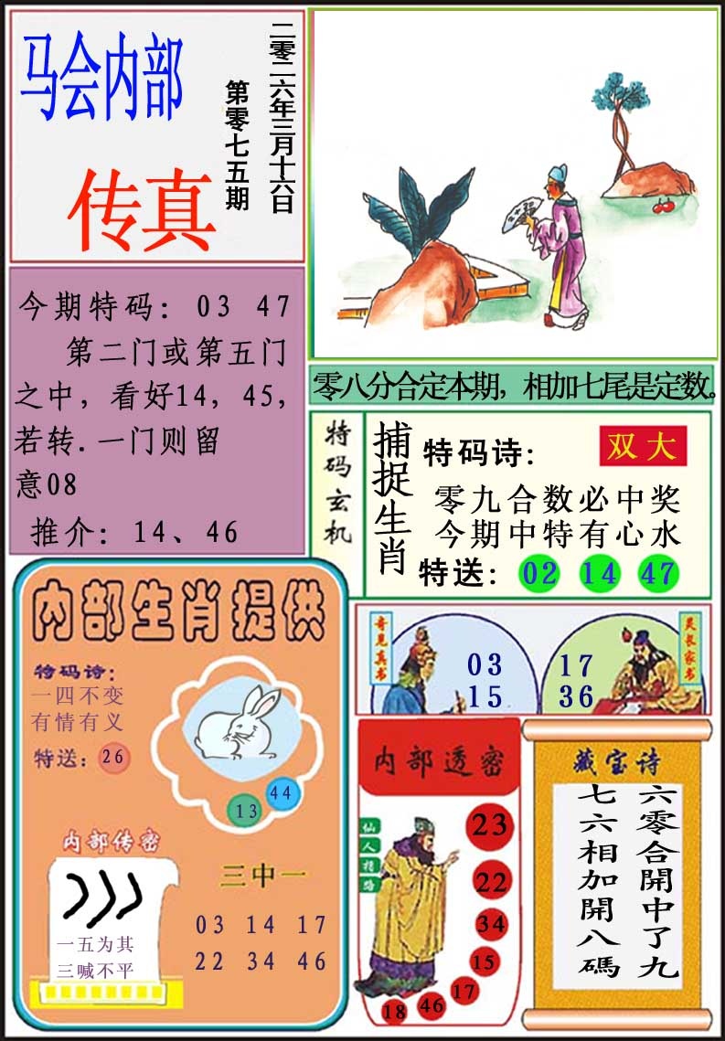 075期马会内部传真[图]