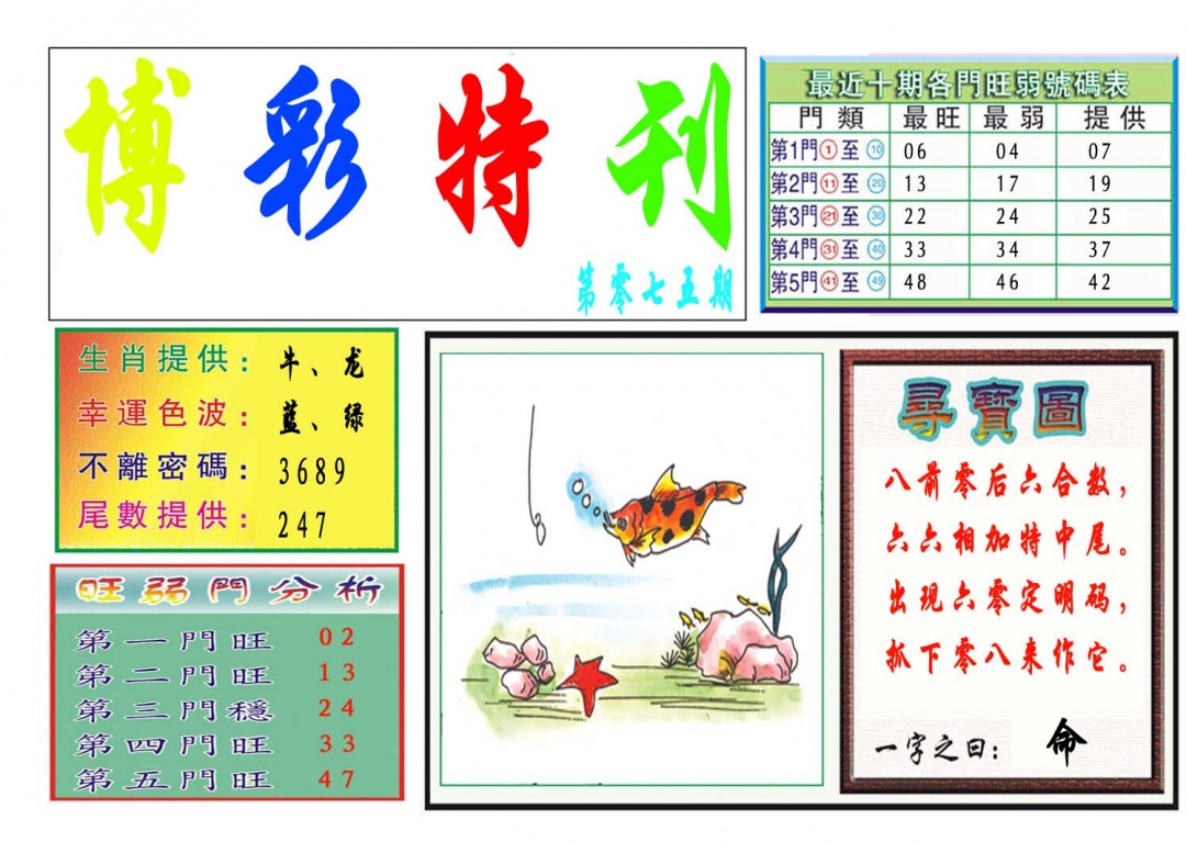 075期博彩特刊[图]